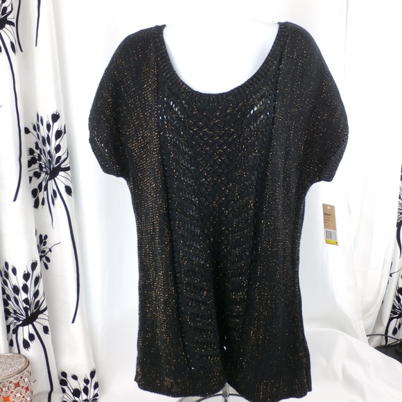 DKNY Jeans Black Pullove Sweater Vest NWT M - Picture 1 of 6